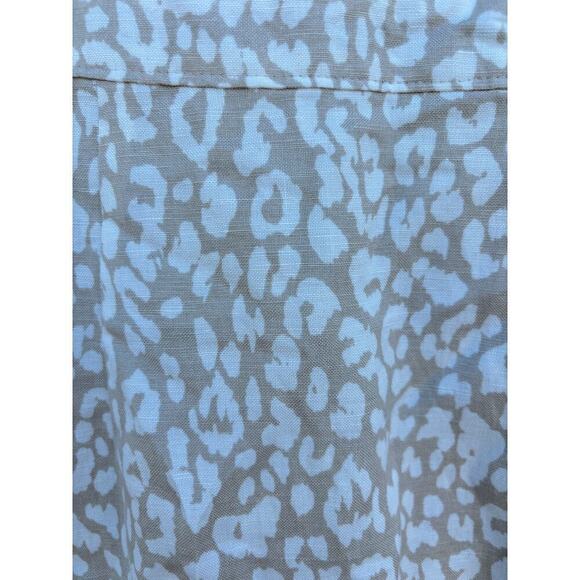 NWT Banana Republic Sheath Mini Dress, Tan / White Animal Print, Sz 8 - Picture 3 of 7